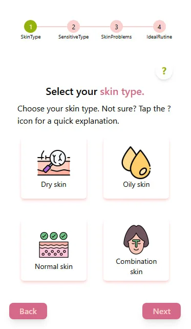 Skincare App Interface